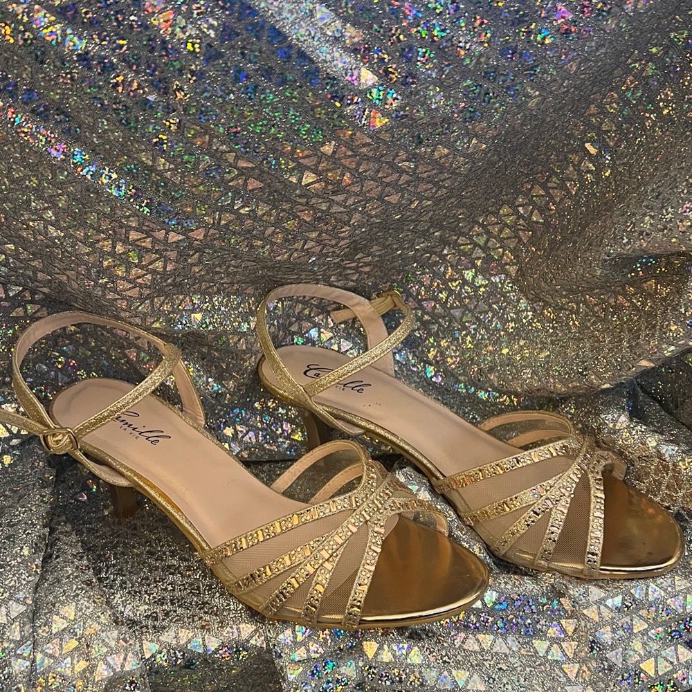 Camille La Vie Sparkling Gold and Silver Sandals